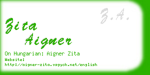 zita aigner business card